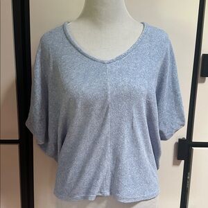 J. Jill Pure Jill baby blue Terry Cloth Bat Wing Dolman Top